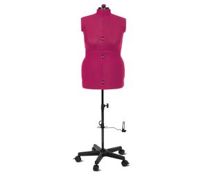 Schneiderpuppe/Schneiderbüste Supa Fit "L" mit Rollen (verstellbar / pink)