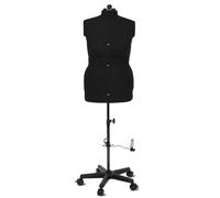 Schneiderpuppe/Schneiderbüste Supa Fit "L" mit Rollen (verstellbar / schwarz)