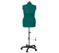 Schneiderpuppe / Schneiderbüste Supa Fit L verstellbar 46-52 mit Rollen Türkis Dressform Nähbüste Profi