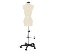 Schneiderpuppe/Schneiderbüste Supa Fit "S" mit Rollen (verstellbar / beige)