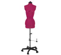 Schneiderpuppe/Schneiderbüste Supa Fit "S" mit Rollen (verstellbar / pink)