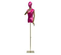 schneiderpuppe Schneiderpuppe Damenbüste Weiblich, Höhe Verstellbar 53-77 Zoll Schneider Dummy Torso mit Kopf Und Galvanisierten Armen für Schmuck-Display, 5 Farben for Clothing Shop Dresses ( Color :