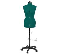 Schneiderpuppe Supa Fit Damen Gr. M (42-48) mit Rollen, weiblicher Torso, Büste, verstellbare Drehregler, individuelle Anpassung an Hals, Taille, Brust, Hüfte (türkis, M)