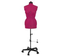 Schneiderpuppe Supa Fit Damen Gr. M (42-48) mit Rollen, weiblicher Torso, Büste, verstellbare Drehregler, individuelle Anpassung an Hals, Taille, Brust, Hüfte (pink, M)