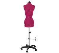 Schneiderpuppe Supa Fit Damen Gr. S (34-42) mit Rollen, weiblicher Torso, Büste, verstellbare Drehregler, individuelle Anpassung an Hals, Taille, Brust, Hüfte (pink, S)