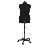 Schneiderpuppe/Schneiderbüste Supa Fit "L" mit Rollen (verstellbar / schwarz)