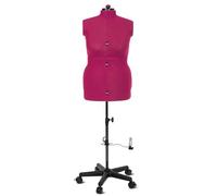 Schneiderpuppe Supa Fit L verstellbar 46-52 mit Rollen Pink Profi Dressform Nähbüste
