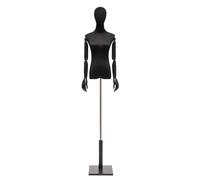 Schneiderpuppe Weibliche Schaufensterpuppe Mit Drehbarem, Abnehmbarem Kopf Und Armen, Schwarz, Höhenverstellbar(with Head and arms,Large)