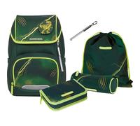 Schneiders Ergojet Schulranzen-Set - 6-teilig - "Dino olive"