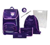 Schneiders Freizeitrucksack Ergoplus 2in1 Schulranzen Set 7-teilig 22L Flashlight violett
