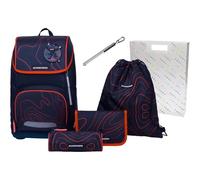 Schneiders Freizeitrucksack Ergoplus 2in1 Schulranzen Set 7-teilig 22L Ninja Revenge dunkelblau