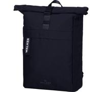 Walker Schulrucksack Roll Top Kunstfaser schwarz St.