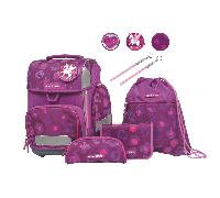 Schneiders Ergolite Berry Paw Mädchen Schultasche - 9-teiliges Set, Orthopädisch geprüft, mit LED-Leuchtstäben, nachhaltig & ergonomisch