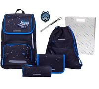 Schneiders Freizeitrucksack Ergoplus 2in1 Schulranzen Set 7-teilig 22L Space Quest schwarz
