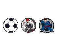Schneiders Schulranzen-Zubehör Patches 3 teilig Sporty Kids dunkelgrau