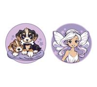 Schneiders Schulranzen-Zubehör Patches Set 2 teilig Puppies + Fairy mehrfarbig