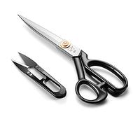 Schneiderschere Stoffschere 25,4cm - Profi Textilschere Scharf aus Edelstahl, Schere zum Schneiden von Stoff, Kleidung, Textilien, Leder, Jeans, Nähen & Ändern(weiß)