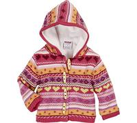 Schnizler Baby-Mädchen Herzchen gefüttert Strickjacke, Rosa (pink 18), 80