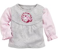Schnizler Baby - Mädchen Langarmshirt Sweatshirt Einhorn 813076, Gr. 56, Grau (Grau/Melange 37)
