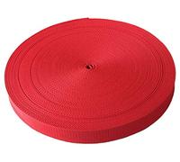 Schnoschi Gurtband Polypropylen 1 Meter lang - viele Verschiedene Breiten und Farben 10mm 15mm 20mm 25mm 30mm 40mm 50 mm (rot, 10 mm)