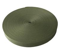 Schnoschi Gurtband Polypropylen 1 Meter lang - viele Verschiedene Breiten und Farben 10mm 15mm 20mm 25mm 30mm 40mm 50 mm (olivgrün, 25 mm)