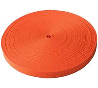 Schnoschi Gurtband Polypropylen 2 Meter lang - viele Verschiedene Breiten und Farben 10mm 15mm 20mm 25mm 30mm 40mm 50 mm (orange, 10 mm)