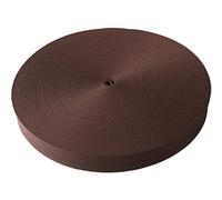 Schnoschi Gurtband Polypropylen 2 Meter lang - viele Verschiedene Breiten und Farben 10mm 15mm 20mm 25mm 30mm 40mm 50 mm (Dunkelbraun, 25 mm)