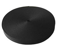 Schnoschi Gurtband Polypropylen 5 Meter lang - viele Verschiedene Breiten und Farben 10mm 15mm 20mm 25mm 30mm 40mm 50 mm (schwarz, 10 mm)