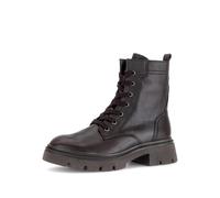 Schnürstiefelette GABOR "Gabor Stiefelette Glattleder", Damen, Gr. 41, schwarz (moro), Glattleder, Schuhe Schnürstiefelette (26663852-41) moro