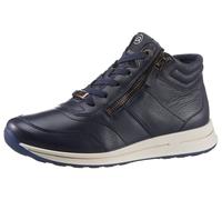 Schnürboots ARA "OSAKA", Damen, Gr. 2,5, blau (dunkelblau), Glattleder, Schuhe Schnürboots, Herbstboots, mit beidseitigen Reißverschlüssen, H-Weite (=sehr weit) (18653150-2,5) dunkelblau