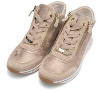 Schnürboots ARA "OSAKA", Damen, Gr. 4,5 (37,5), sand, Glattleder, Veloursleder, Schuhe Schnürboots, High Top-Sneaker, Schnürschuh, Freitzeitschuh in Komfortweite G (11380467-4,5) sand