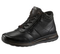 Schnürboots ARA "OSAKA", Damen, Gr. 6,5, schwarz (schwarz 2), Glattleder, Schuhe Schnürboots, mit beidseitigen Reißverschlüssen, G-Weite (28531812-6,5)