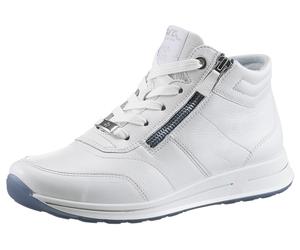 Schnürboots ARA "OSAKA", Damen, Gr. 7,5 (41,5), weiß, Glattleder, Schuhe Schnürboots, High Top-Sneaker, Schnürschuh, Freitzeitschuh in Komfortweite G (84623403-7,5) weiß
