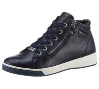 Ara Schnürboots ROM Damen Glattleder Keilabsatz Dunkelblau Weite G 36 EU