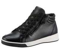 Schnürboots ARA "ROM", Damen, Gr. 3,5 (36), schwarz, Glattleder, Schuhe Schnürboots, Keilabsatz, High Top-Sneaker, Freizeitschuh in Schuhweite G = weit, Topseller (57123967-3,5) schwarz