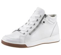 Schnürboots ARA "ROM", Damen, Gr. 8,5 (42,5), weiß, Glattleder, Schuhe Schnürboots, Keilabsatz, High Top-Sneaker, Freizeitschuh in Schuhweite G = weit, Topseller (52374823-8,5) weiß
