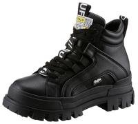 Schnürboots BUFFALO "ASPHA NC MID", Damen, Gr. 40, schwarz, Lederimitat, Schuhe Schnürboots, Schnürstiefelette, High Top Sneaker mit weicher Schaftrandpolsterung (30194535-40) schwarz