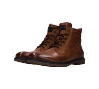 Schnürboots BUGATTI, Herren, Gr. 41, braun (cognac), Lederimitat, Schuhe Schnürboots, Schnürstiefelette, Winterboots mit Reißverschluss (48932550-41) cognac