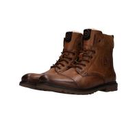 Schnürboots BUGATTI, Herren, Gr. 42, braun (cognac), Lederimitat, Schuhe Schnürboots, Schnürstiefelette, Winterboots mit Warmfutter (56299050-42) cognac