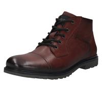 Schnürboots BUGATTI, Herren, Gr. 44, rot, Leder, used, Schuhe Schnürboots, Boots, Herrenschuh, Stiefelette mit seitlichem Logo-Branding (63364629-44) rot