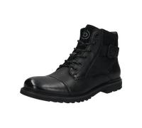Schnürboots BUGATTI, Herren, Gr. 44, schwarz, Leder, used, Schuhe Schnürboots, Stiefel, Winterboots, Workerboots mit modischer Zierschnalle (30530219-44) schwarz