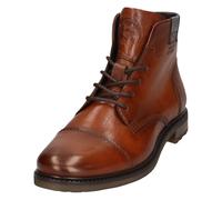 Schnürboots BUGATTI, Herren, Gr. 45, braun (cognac), Leder, Basic, Schuhe Schnürboots, Stiefel, Schnürstiefelette, Business-Boots mit Reißverschluss (14989906-45) cognac