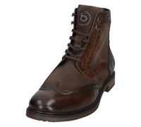 Schnürboots BUGATTI, Herren, Gr. 45, braun, Leder, Basic, Schuhe Schnürboots, Stiefel, Anzugschuh, Boots mit eleganter Flügelkappe (85807432-45)