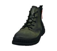 Schnürboots BUGATTI, Herren, Gr. 48, grün (dunkelgrün), Lederimitat, Schuhe Schnürboots, Schnürstiefelette, Outdoorboots mit Reißverschluss und Anziehlasche (72605550-48) dunkelgrün