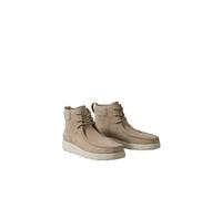 Schnürboots CALVIN KLEIN "HYBRID CITY LUG MID BOOT SU WL", Herren, Gr. 43, Leder Synthetik Textil, beige, Veloursleder, aufgeraut, unifarben, Basic, Schuhe Schnürboots, Schnürstiefelette mit markanter