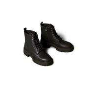 Schnürboots CALVIN KLEIN JEANS "CHUNKY LACE UP ZIP BOOT", Damen, Gr. 38, anthrazit, Leder, unifarben, Schuhe Schnürboots, Schnürstiefelette, Plateauboots, Festival, mit Anziehlasche (78229057-38) anth