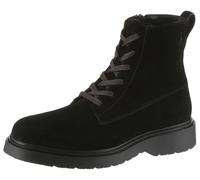 Schnürboots CALVIN KLEIN JEANS "COMBAT ESS LACE UP ZIP BOOT SU", Herren, Gr. 46, schwarz, Veloursleder, unifarben, Schuhe Schnürboots, Schnürstiefelette, Boots mit Anziehlasche (94407514-46) schwarz