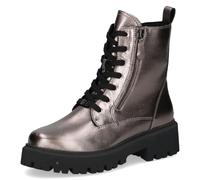 Schnürboots CAPRICE, Damen, Gr. 37, taupe metallic, Leder, Schuhe Schnürboots, Blockabsatz, Plateau, Schnürstiefelette mit Zierreißverschluss außen (16361032-37)