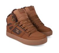 Schnürboots DC SHOES "PURE HI TOP WC WNT", Damen, Gr. 46, braun (braun, braun, tan), Leder, Synthetik, Schuhe Schnürboots, Winterschuhe, Winterboots, Schnürstiefel, Winterstiefel (49299635-46) braun,