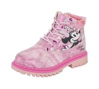 Schnürboots DISNEY "MINNIE", Mädchen, Gr. 27, fuxia, Synthetik, Schuhe Schnürboots, Winterschuhe, Winterboots, Schnürstiefel, Winterstiefel (36917008-27) fuxia
